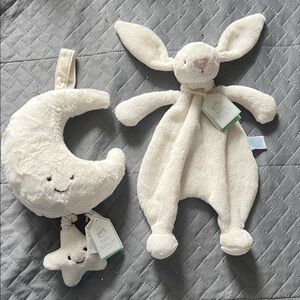Jellycat Cream Plush Bunny Lovey with Mint Tag